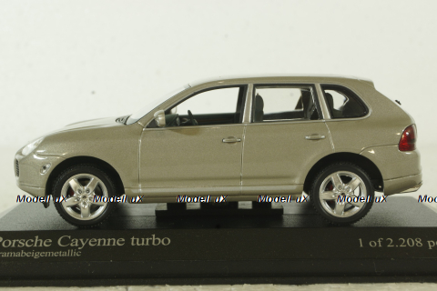 Porsche Cayenne Turbo 2002, beige metallic, 400061081, Minichamps 1:43