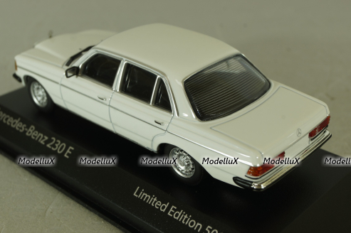 Mercedes 230E (W123) 1982, white, 94032206, Minichamps/Maxichamps 1:43