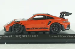 Porsche 911 (992) GT3 RS mit Weissach-Paket, red with black rims and black décor, 413062108, Minichamps 1:43