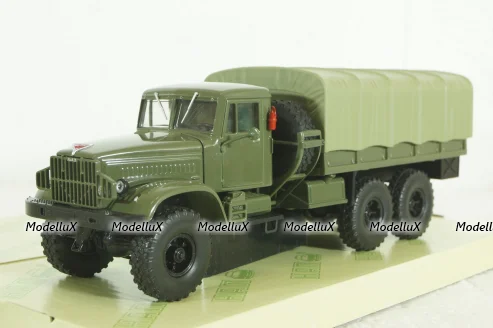 Краз-214Б борт с тентом зеленый 1963, Н287, Наш Автопром 1:43