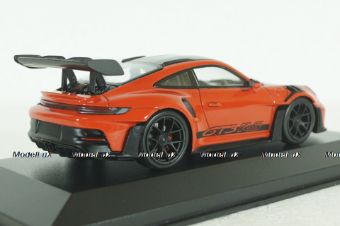 Porsche 911 (992) GT3 RS mit Weissach-Paket, red with black rims and black décor, 413062108, Minichamps 1:43