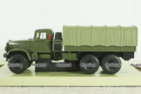 Краз-214Б борт с тентом зеленый 1963, Н287, Наш Автопром 1:43