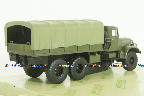 Краз-214Б борт с тентом зеленый 1963, Н287, Наш Автопром 1:43