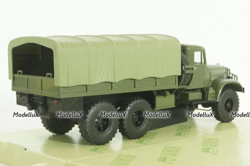 Краз-214Б борт с тентом зеленый 1963, Н287, Наш Автопром 1:43