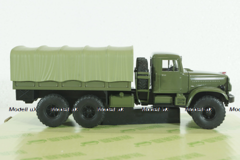 Краз-214Б борт с тентом зеленый 1963, Н287, Наш Автопром 1:43