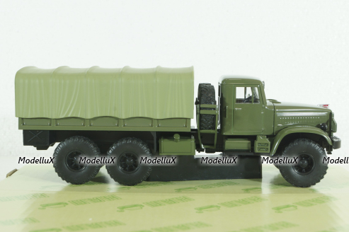 Краз-214Б борт с тентом зеленый 1963, Н287, Наш Автопром 1:43