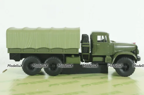 Краз-214Б борт с тентом зеленый 1963, Н287, Наш Автопром 1:43