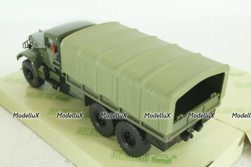 Краз-214Б борт с тентом зеленый 1963, Н287, Наш Автопром 1:43