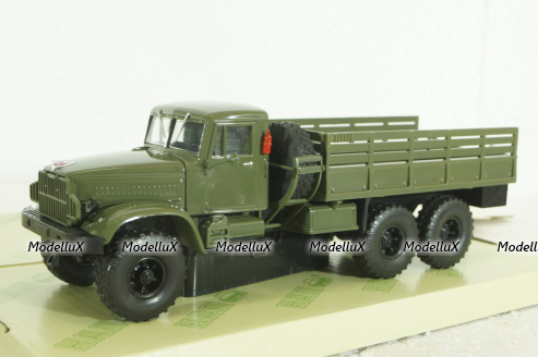 Краз-214Б борт с тентом зеленый 1963, Н287, Наш Автопром 1:43