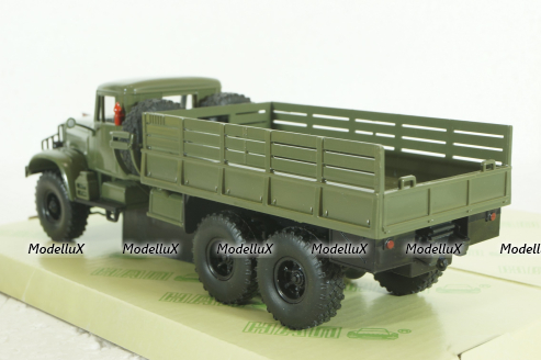Краз-214Б борт с тентом зеленый 1963, Н287, Наш Автопром 1:43