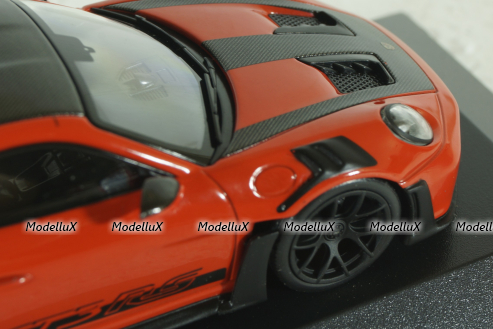 Porsche 911 (992) GT3 RS mit Weissach-Paket, red with black rims and black décor, 413062108, Minichamps 1:43