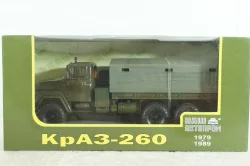 Краз-260 борт с тентом, Зеленый, 1979г, Н290, Наш Автопром 1:43