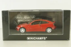 Mercedes C 230 Sport coupe (CL203) 2001, red, 430 03000, Minichamps 1:43