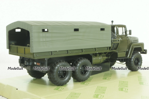 Краз-260 борт с тентом, Зеленый, 1979г, Н290, Наш Автопром 1:43