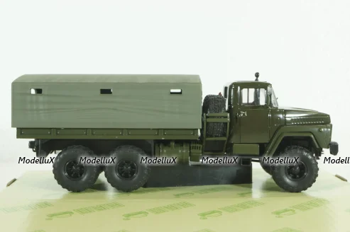 Краз-260 борт с тентом, Зеленый, 1979г, Н290, Наш Автопром 1:43