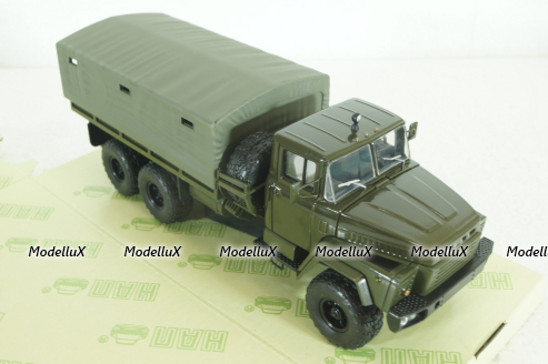 Краз-260 борт с тентом, Зеленый, 1979г, Н290, Наш Автопром 1:43