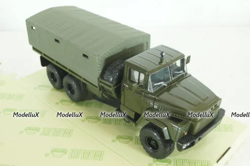 Краз-260 борт с тентом, Зеленый, 1979г, Н290, Наш Автопром 1:43