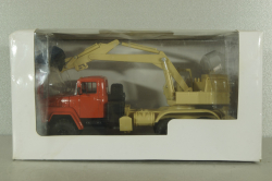 Краз-260 ЭО-4421А Экскаватор, красный/бежевий, Н745, Наш Автопром 1:43