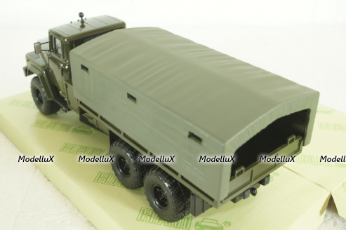 Краз-260 борт с тентом, Зеленый, 1979г, Н290, Наш Автопром 1:43