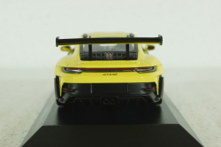 Porsche 911 (992) GT3 RS with Weissach-Paket, yellow with golden rims and black decor, 413062106,  Minichamps 1:43 