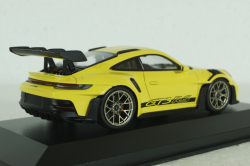 Porsche 911 (992) GT3 RS with Weissach-Paket, yellow with golden rims and black decor, 413062106,  Minichamps 1:43 