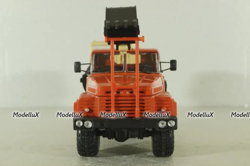 Краз-260 ЭО-4421А Экскаватор, красный/бежевий, Н745, Наш Автопром 1:43