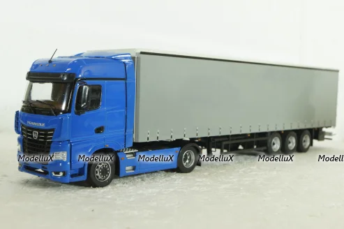 Камаз-54901 с п/п Нефаз-93341, син/серый, 102996, АвтоИстория 1:43