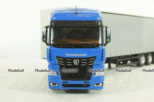 Камаз-54901 с п/п Нефаз-93341, син/серый, 102996, АвтоИстория 1:43
