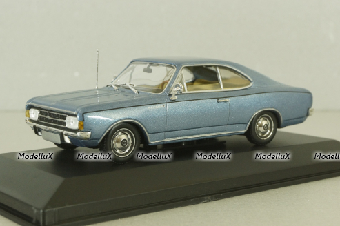 Opel Record (C) coupe 1966, blue metallic, 430046120, Minichamps 1:43