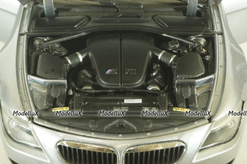 BMW M6 (E63) 2003, grey 08703S, Kyosho 1:18