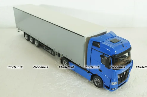 Камаз-54901 с п/п Нефаз-93341, син/серый, 102996, АвтоИстория 1:43