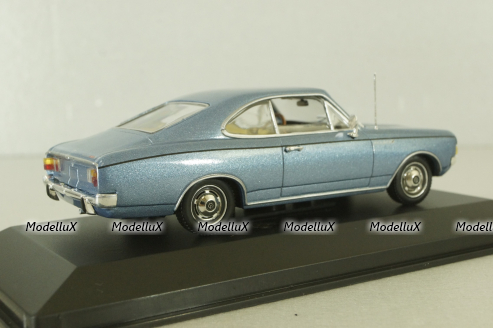 Opel Record (C) coupe 1966, blue metallic, 430046120, Minichamps 1:43