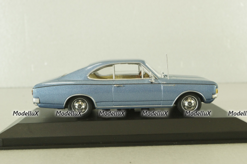 Opel Record (C) coupe 1966, blue metallic, 430046120, Minichamps 1:43