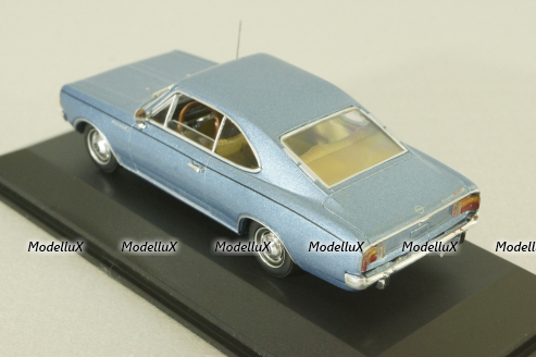 Opel Record (C) coupe 1966, blue metallic, 430046120, Minichamps 1:43