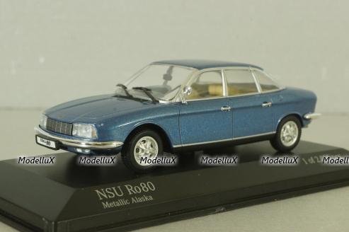 NSU RO 80, blue metallic, 1972, 430015400, Minichamps 1:43