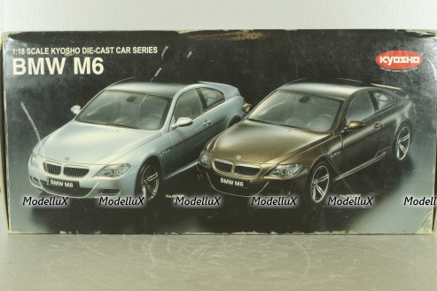 BMW M6 (E63) 2003, grey 08703S, Kyosho 1:18