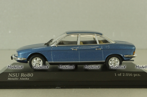 NSU RO 80, blue metallic, 1972, 430015400, Minichamps 1:43