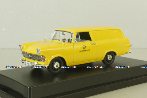 Opel Rekord P2 Caravan "Deutsche Bundespost" 1960, yellow, Bing 1:43