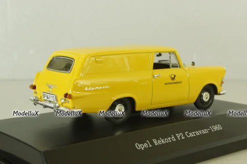Opel Rekord P2 Caravan "Deutsche Bundespost" 1960, yellow, Bing 1:43