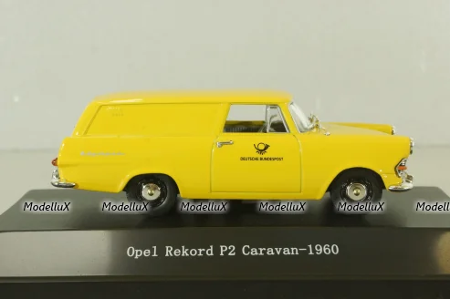 Opel Rekord P2 Caravan "Deutsche Bundespost" 1960, yellow, Bing 1:43
