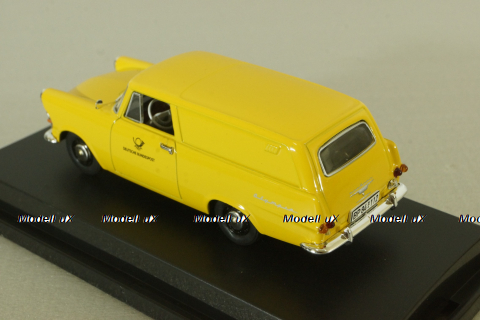 Opel Rekord P2 Caravan "Deutsche Bundespost" 1960, yellow, Bing 1:43