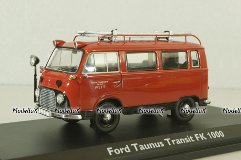 Ford Taunus Transit FK 1000 bus Feuerwehr Wels, 03195, Schuco 1:43