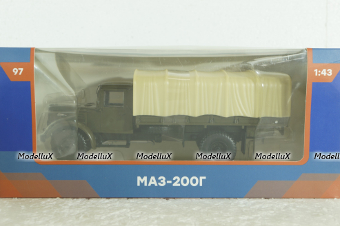 МАЗ-200Г с тентом, 1951, Легендарные Грузовики СССР №97, 1:43
