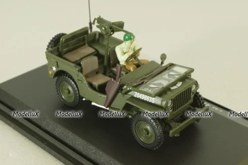 Jeep 1/4 ton military vehicle sabbia, Cararama 1:72