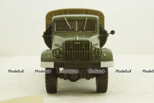 Краз-214В баластний тягач, борт з тентом, хакі, Наш Автопром 1:43