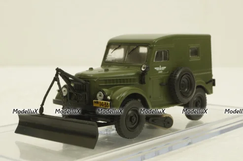 Газ-69, зеленый снегоуборочная №2, конверсия 1:43