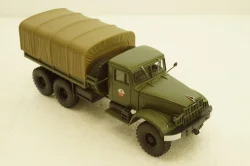 Краз-214В баластний тягач, борт з тентом, хакі, Наш Автопром 1:43