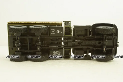 Краз-214В баластний тягач, борт з тентом, хакі, Наш Автопром 1:43