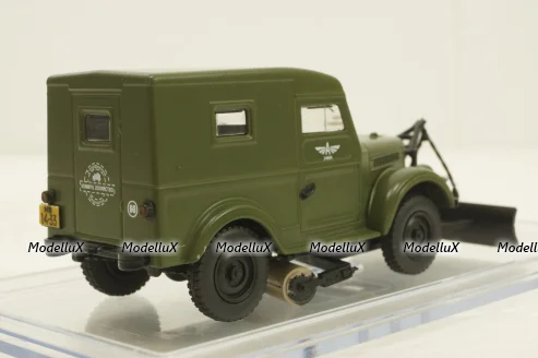 Газ-69, зеленый снегоуборочная №2, конверсия 1:43