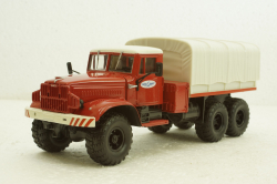 Краз-255В баластний тягач, борт з тентом, червоний, Наш Автопром 1:43